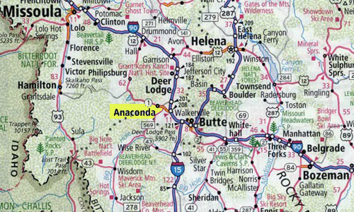 How to get to Anaconda Montana