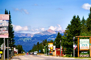 West entrance to Yellowstone National Park