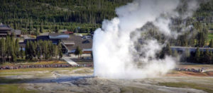 Old Faithful Geyser in Yellowstone National Park