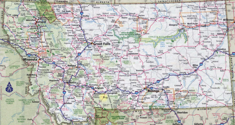 Montana Road Map to Paradise Valley, Montana | Destination Montana