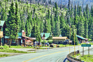 north east entrance to Yellowstone National Park at Silver Gate Montana