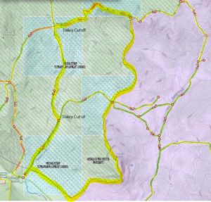 Teepee Creek Hiking Map