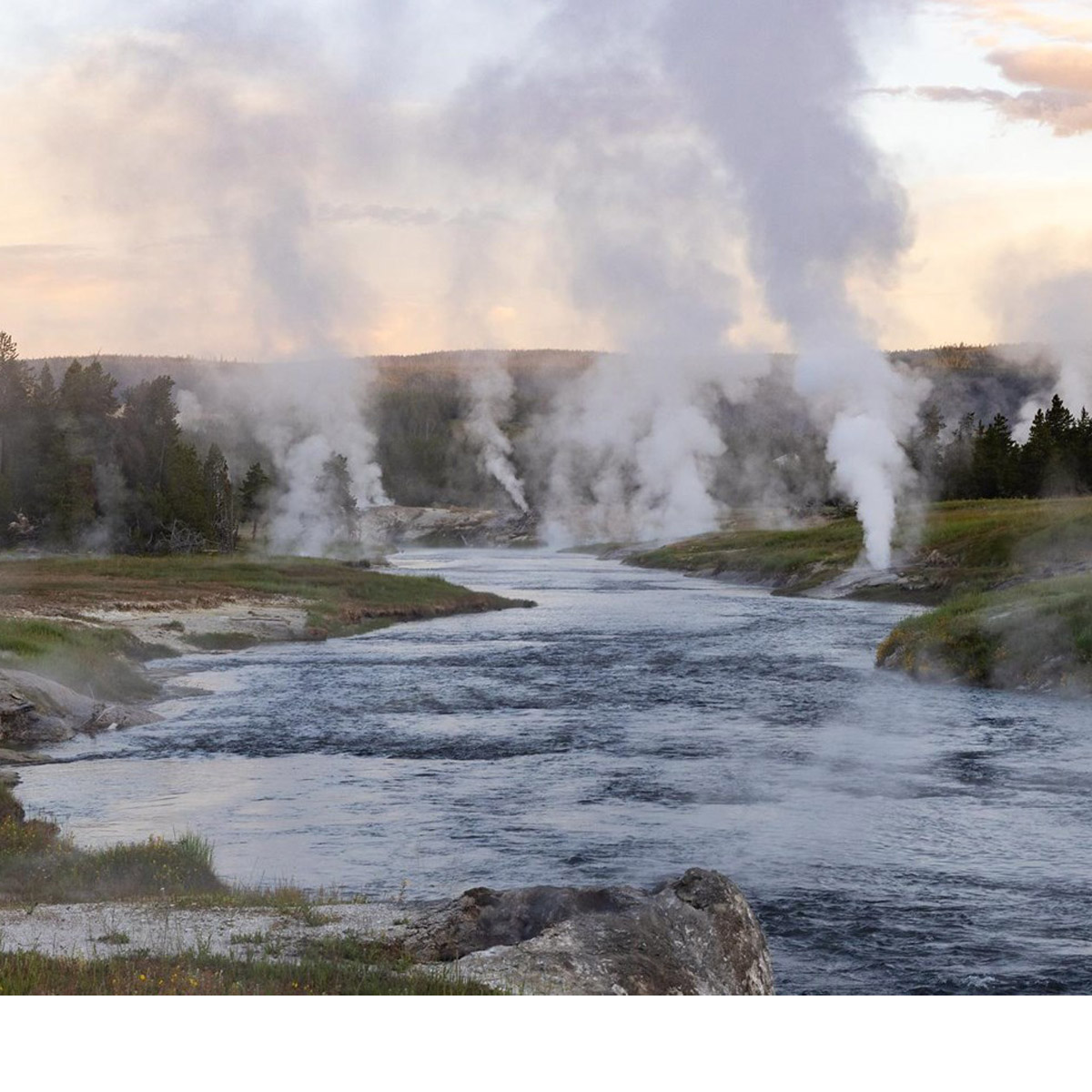 Firehole River in Yellowstone National Park Image by NPS / Jacob W. Frank